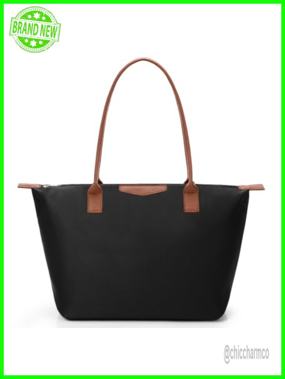 Nylon Tote Bag Large Hobo Shoulder Handbag Zipper Work Travel